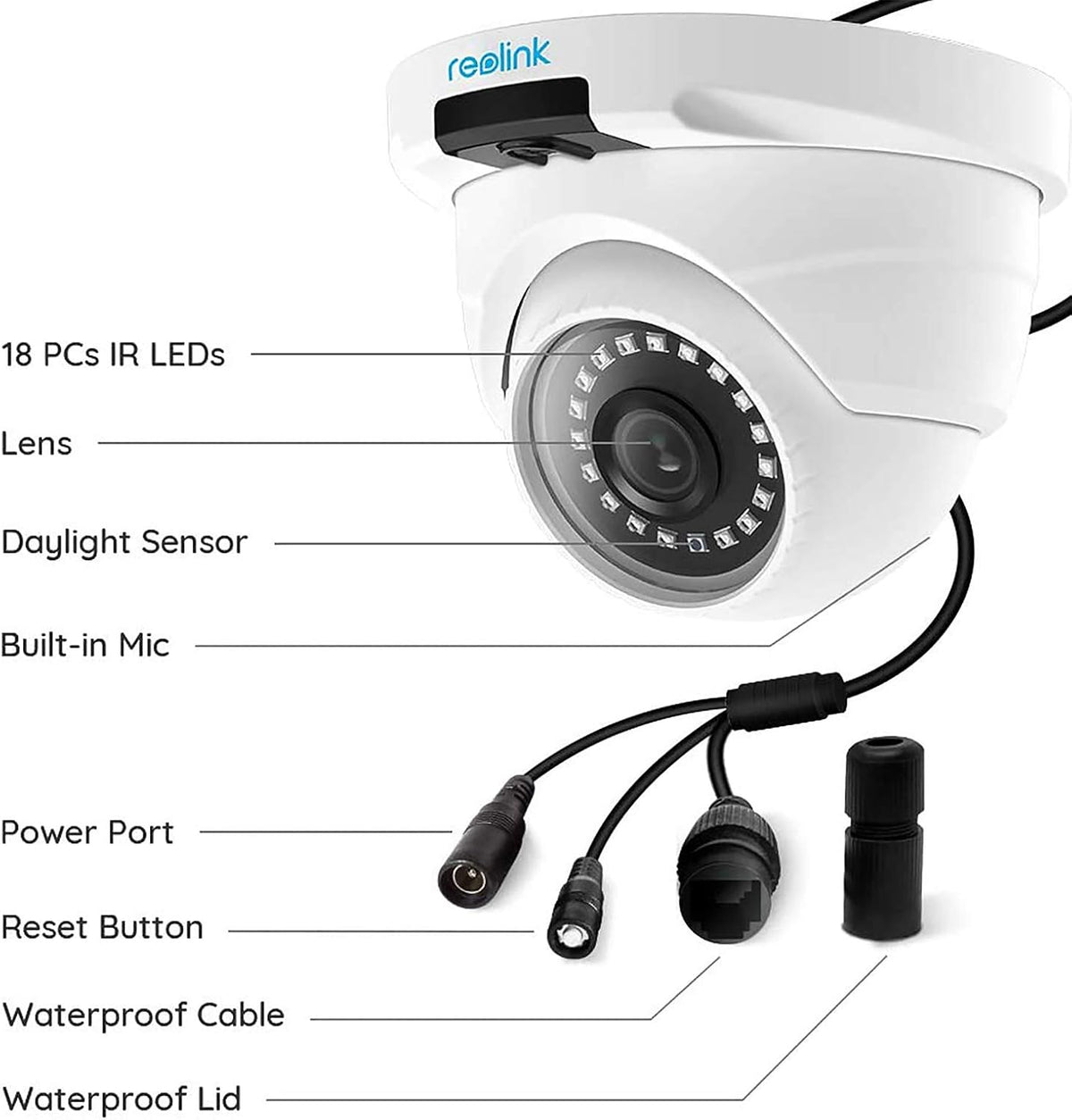 4MP PoE IP Camera Outdoor Video Surveillance Cam H85422
