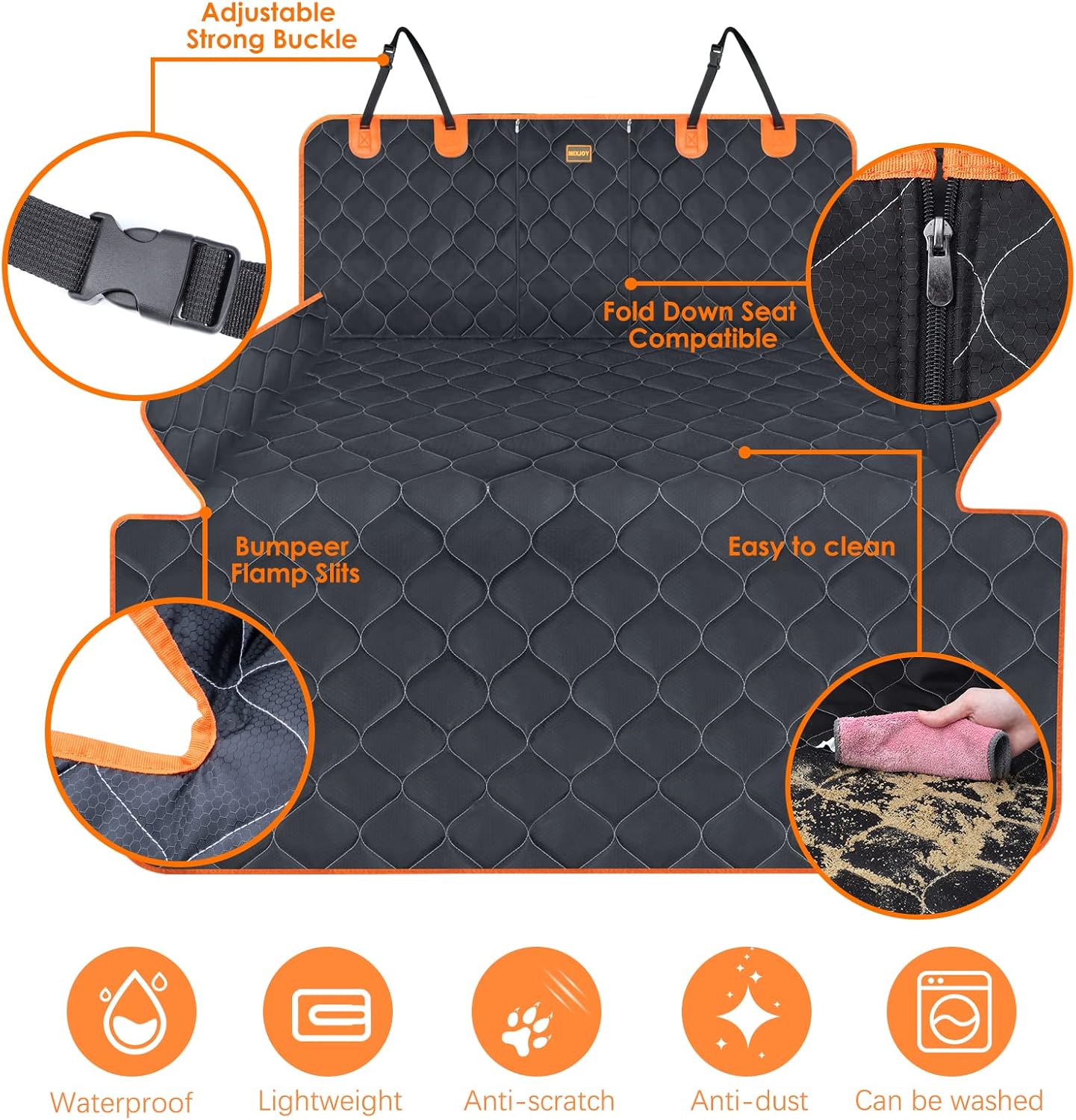 Cargo Liner for SUV with Bumper Flap Protector ( 90 L x 55 W) O304