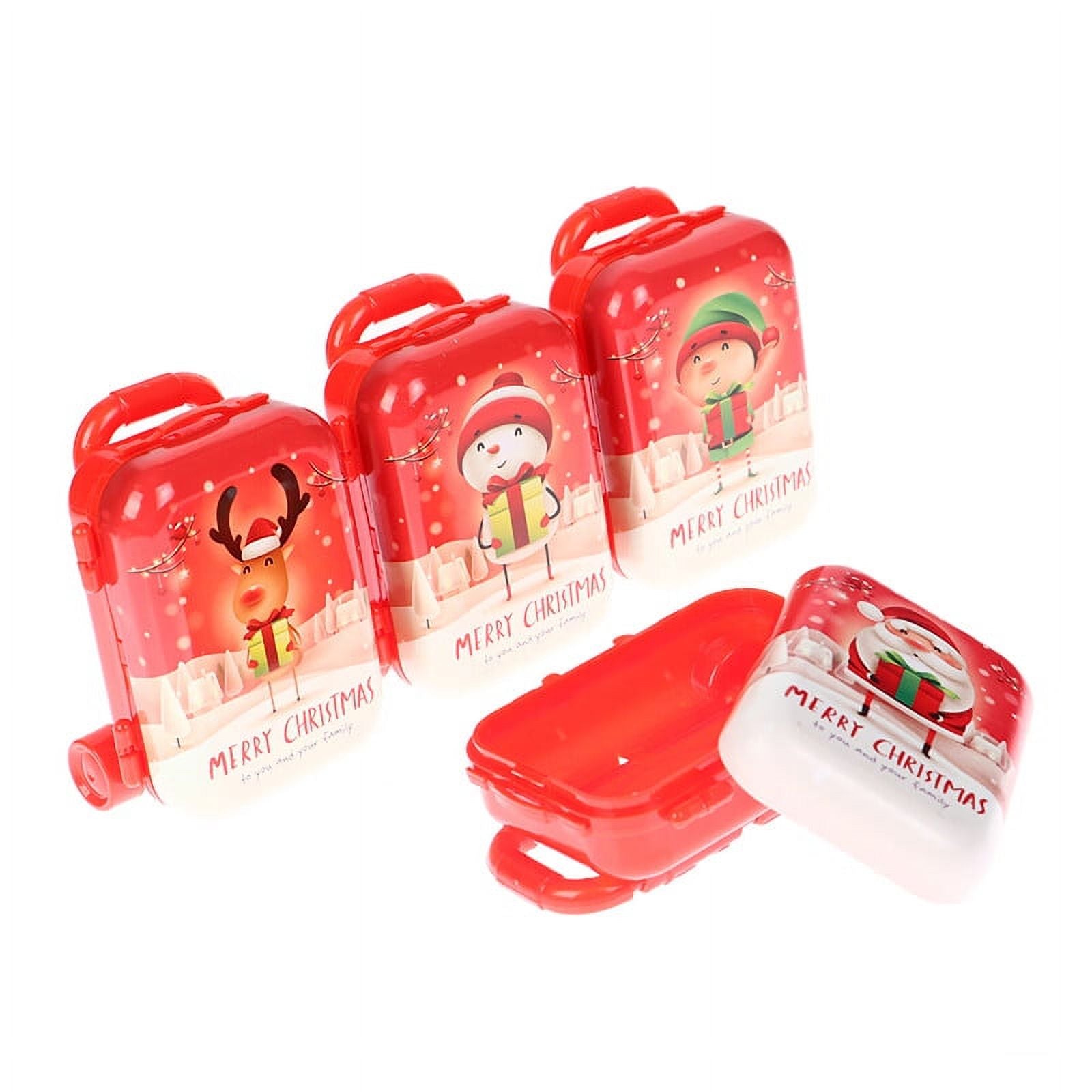 Mini Christmas Suitcase Dollhouse Decor S4750