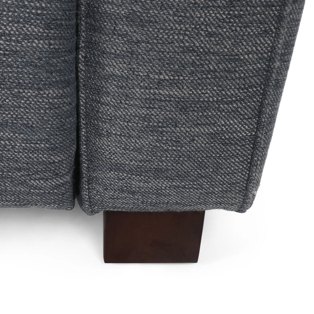 Charcoal Fabric Upholstered Loveseat V499025