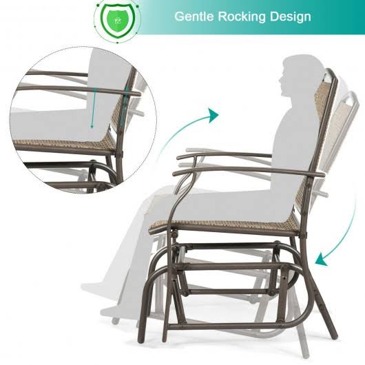 Steel Frame Garden Swing Glider Chair I496