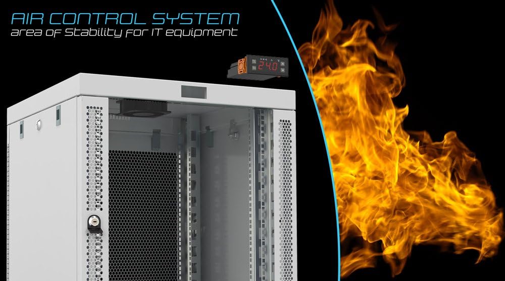 18U 39 inch Deep Server Rack Network Enclosure on Wheels E382754