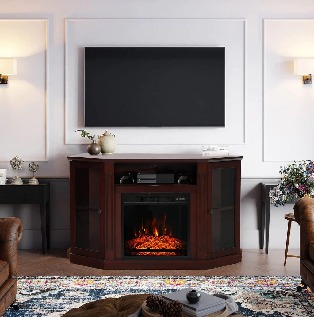 Corner Fireplace TV Stand with Electric Fireplace I94720
