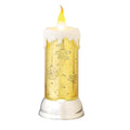 10.5x22 LED Lighted Swirling Snow Globe Candle T925208