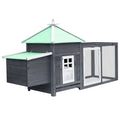 Gray Solid Firwood Chicken Coop with Nest Box M5197