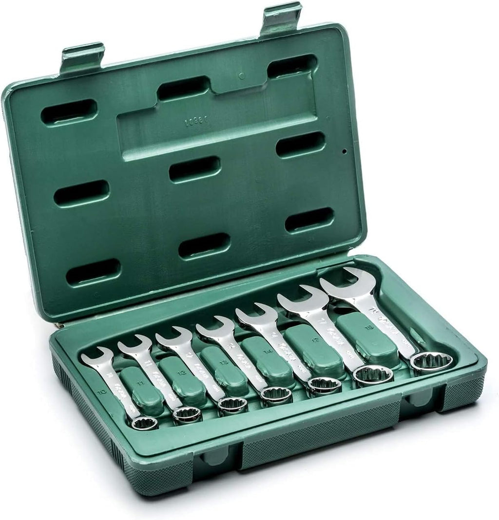 23-Piece Full-Polish Metric Combination Wrench Set with Offset Box Ends and Tool Roll X925