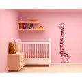 Lilac 20in x 71in Giraffe Wall Decal Height Ruler J44473