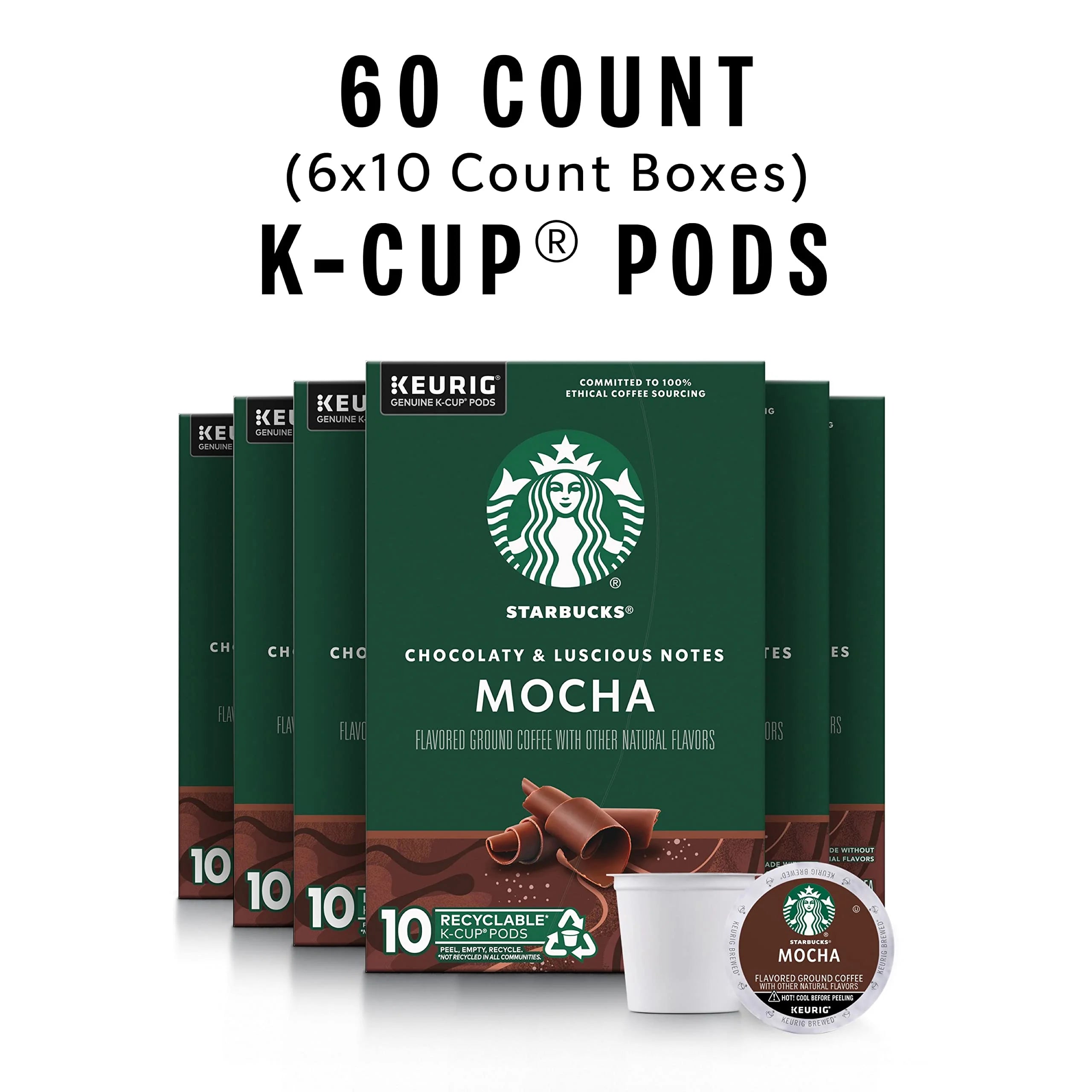 Mocha K-Cup Coffee Pods for Keurig Brewers, 60 Pods Total S63692