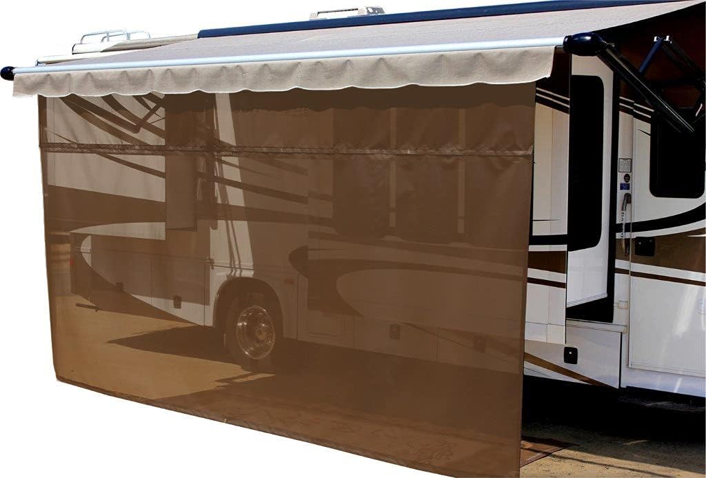 Solar Mesh Sunscreen for 12V Electric RV Awning, 10' x 9', Grey G378255