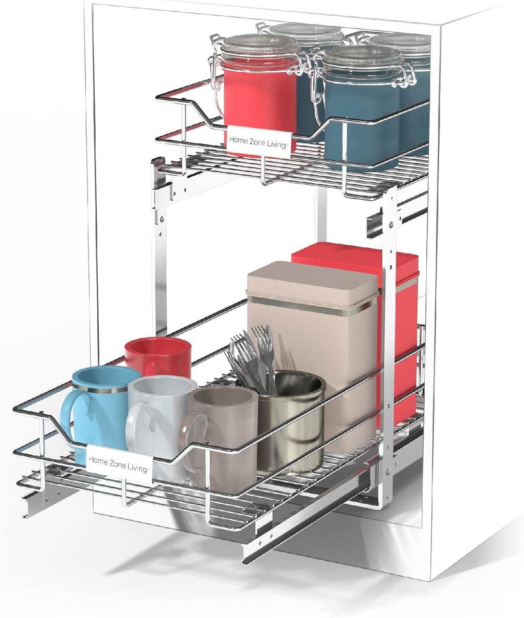 Pull Out Drawer Cabinet Organizer with Slide Out Shelves I653990