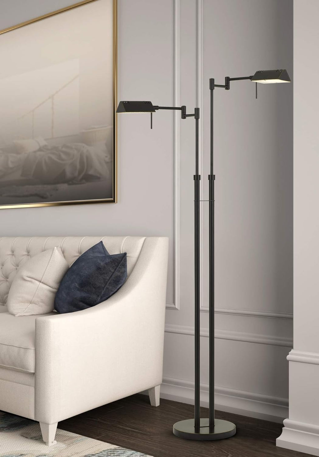 Bronze Swing Arm Floor Lamp X234