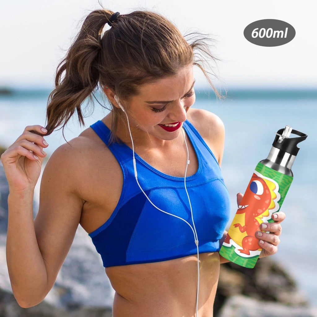 Stainless Steel Water Bottle with Straw Lid 20 OZ B3418