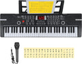61 Key Lighted Keys Electronic Keyboard Piano with Microphone E4159