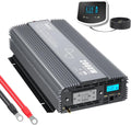 2000W Pure Sine Wave Power Inverter DC 12V to AC 110V 120V with GFCI Socket Dual 2.4A USB Ports LCD Display Remote Controller K87556