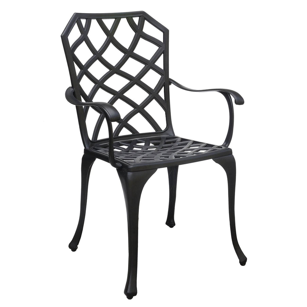 Black Table Set of 1 Table and 2 Chairs with Cabriole Legs L190196
