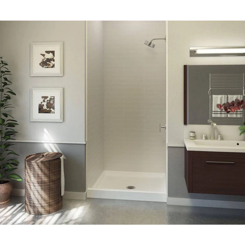 White 32 in. x 32 in. Single Threshold Center Drain Shower Base C53697