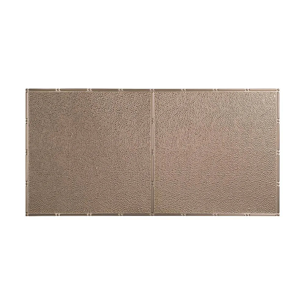 Brushed Nickel Glue Up Ceiling Tile 2ft x 4ft 5 Pack M75225