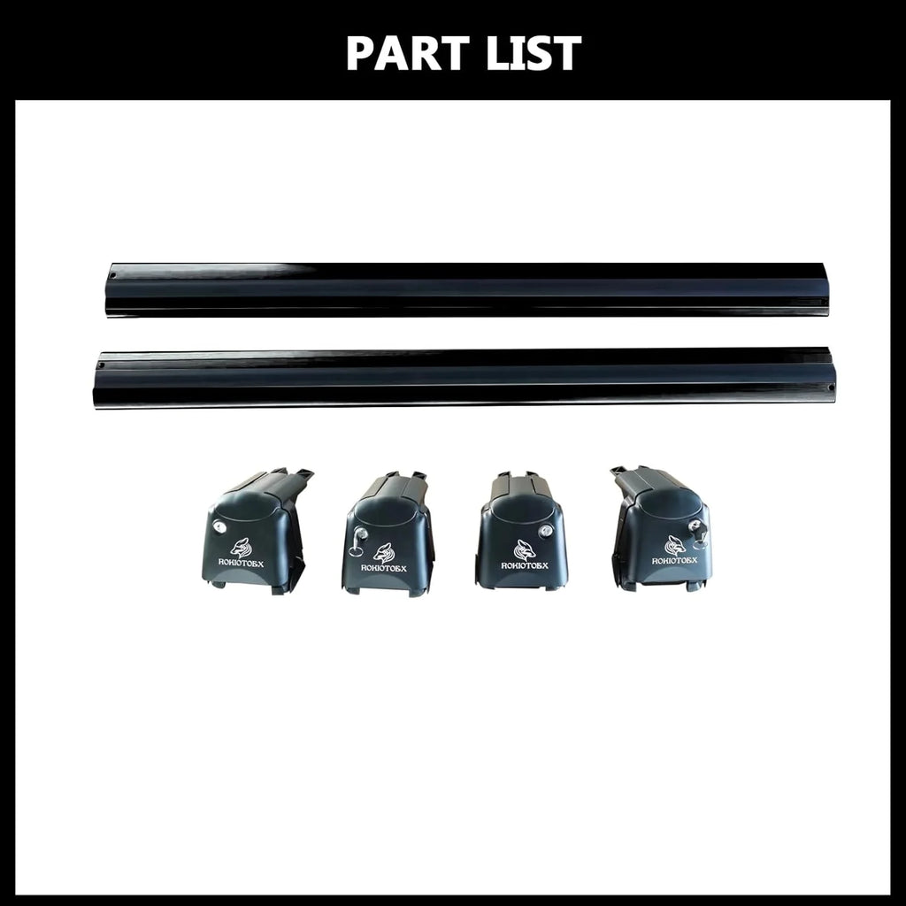 Black Lockable Roof Rack Crossbars I88739