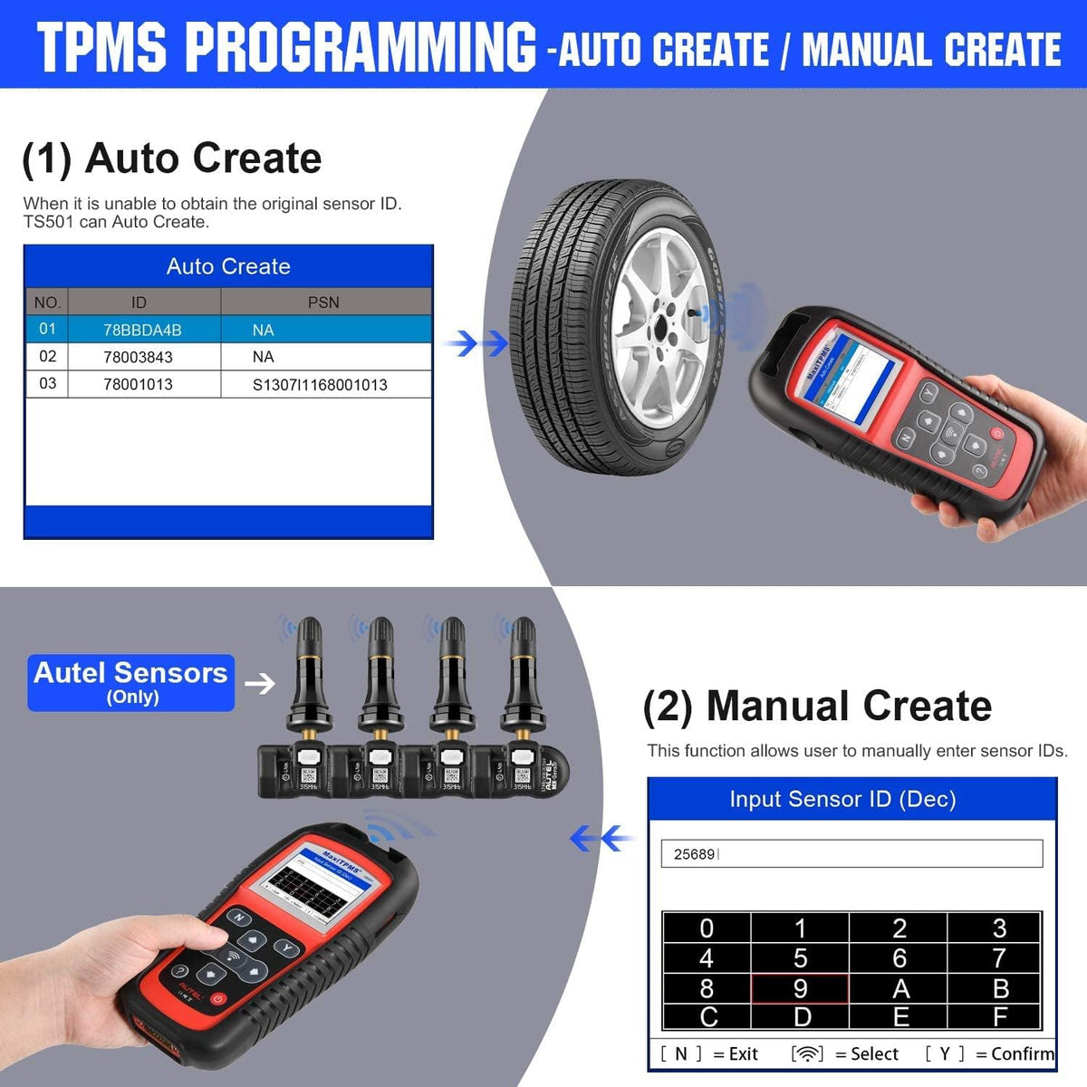 TPMS Relearn Tool Automotive Scan Tool Z70388