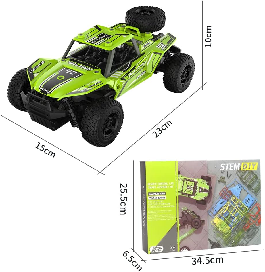 1:18 Scale 2.4GHz 4WD Remote Control Car with 2 Batteries Pack of 2 G657642