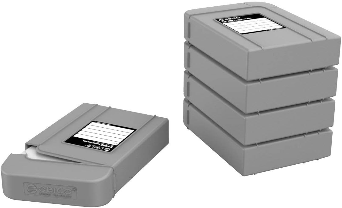 3.5 Inch Hard Drive Case Gray 5 Pack E12666