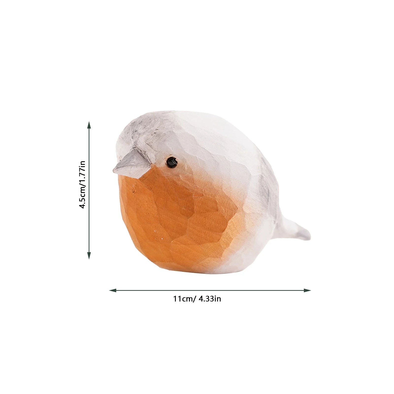 Small Wood Bird Figurine Handmade Carving L93378