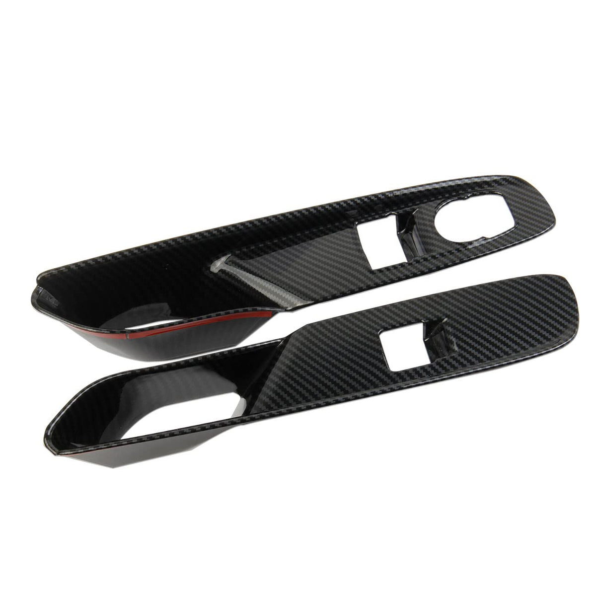 Carbon Fiber Window Lift Switch Panel Cover Trims for Chevrolet Corvette C8 Stingray 1LT Coupe 2020-2022 Pack of 2 P13720