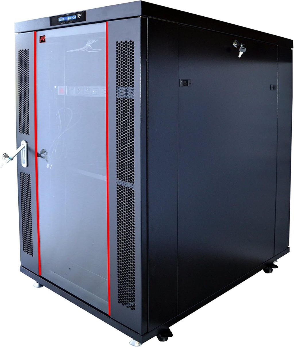 18U 39 inch Deep Server Rack Network Enclosure on Wheels E382754