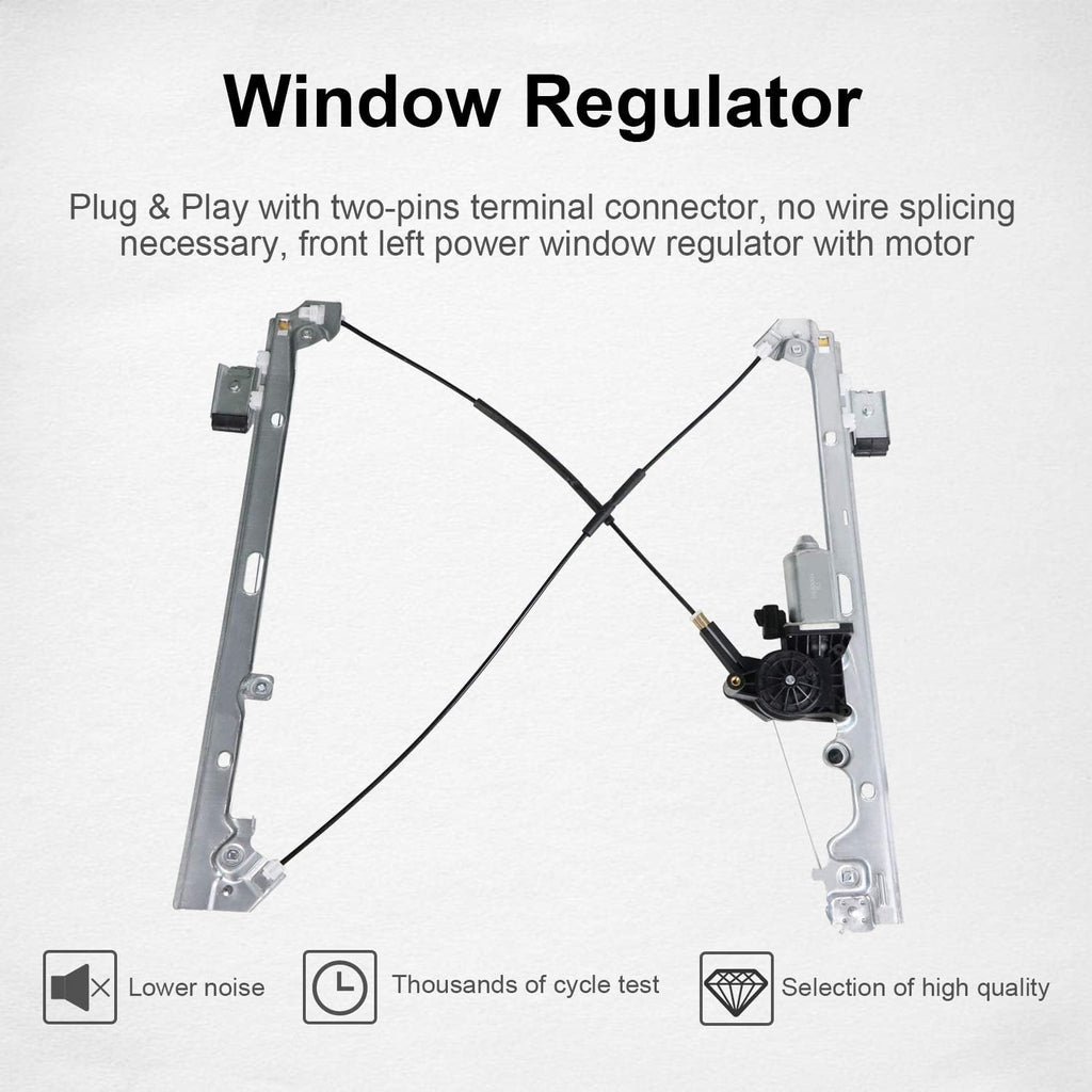 Front Passenger Side Power Window Regulator and Motor Assembly Pack of 2 F3481