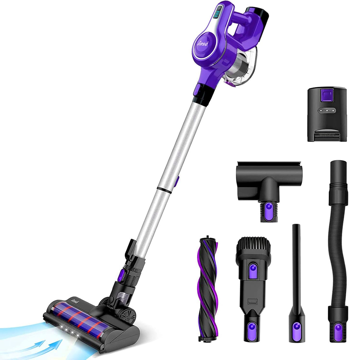 Cordless Stick Vacuum Cleaner, 23Kpa, 45min Runtime, 10-in-1, Blue P6359