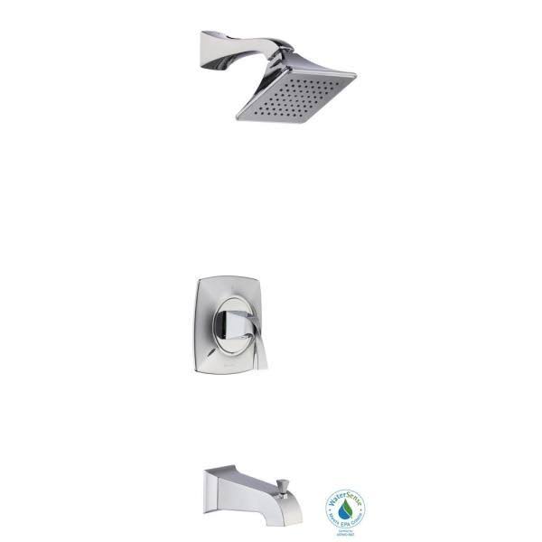 Chrome Single-Handle Tub and Shower Faucet X707