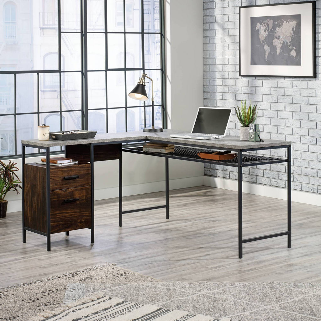 Rich Walnut L-Desk U6400