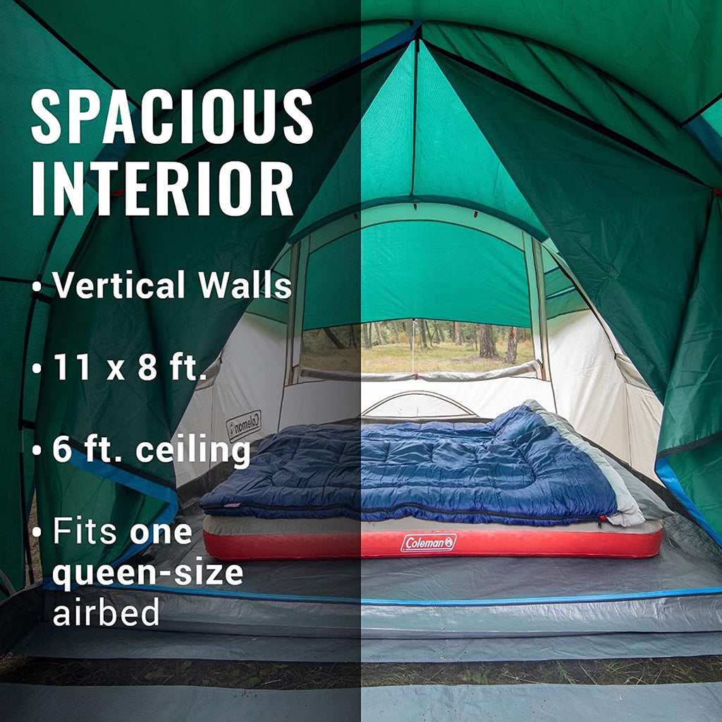 Cabin Camping Tent with Screened Porch, 4/6 Person, with Rainfly and Carry Bag S39240