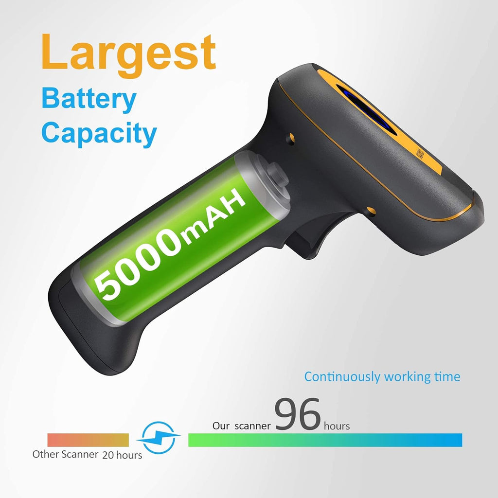 Cordless Barcode Scanner 2D Handheld Barcode Reader with USB Dongle Pack of 2 A760991