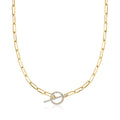 0.25 ct. t.w. Diamond Paper Clip Link Necklace in 14kt Yellow Gold B48641