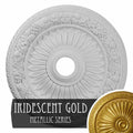 Hand-Painted Iridescent Gold Ceiling Medallion Q4336