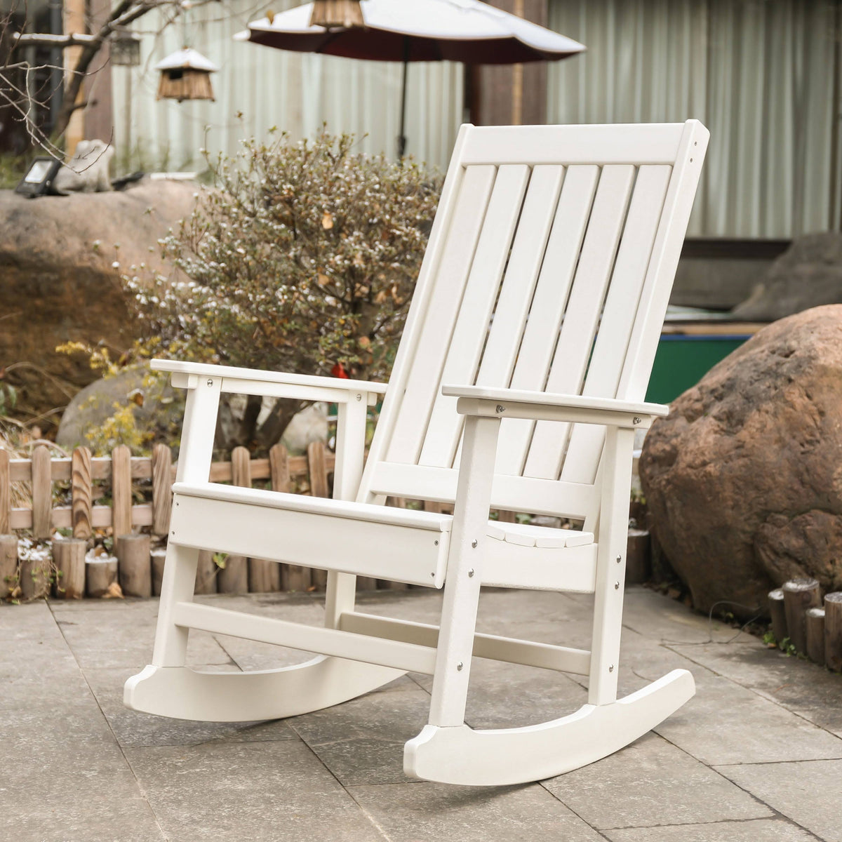 Black Tek-Wood Adirondack Rocker Chair L64412