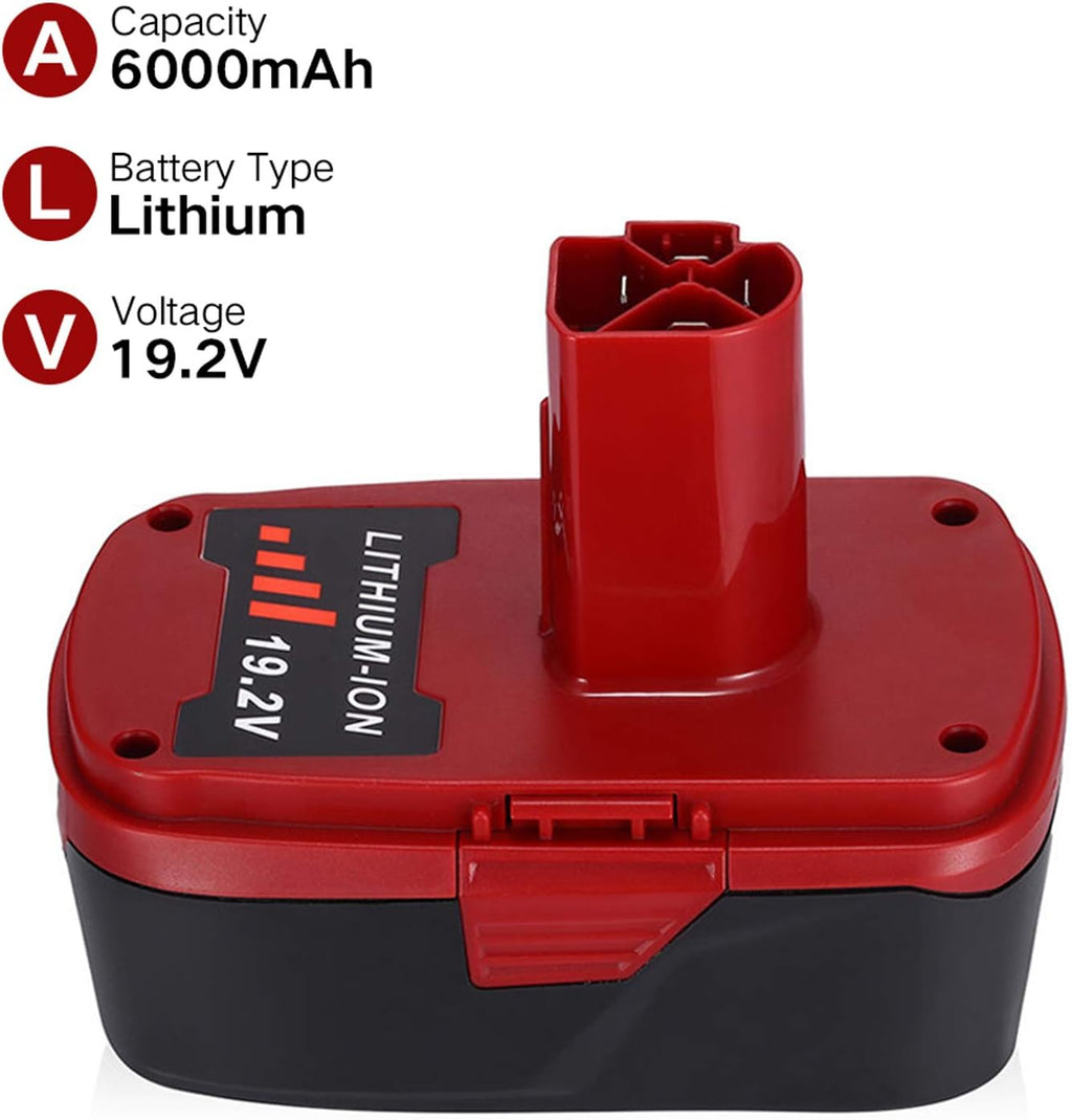 2 Packs 6.0Ah 19.2V Lithium-ion Battery H57412