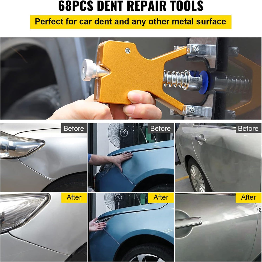 68 PCS Stainless Steel Paintless Dent Repair Kit P603