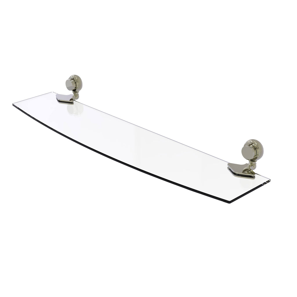Antique Copper 18 in. Glass Shelf with Twist Accents I6010