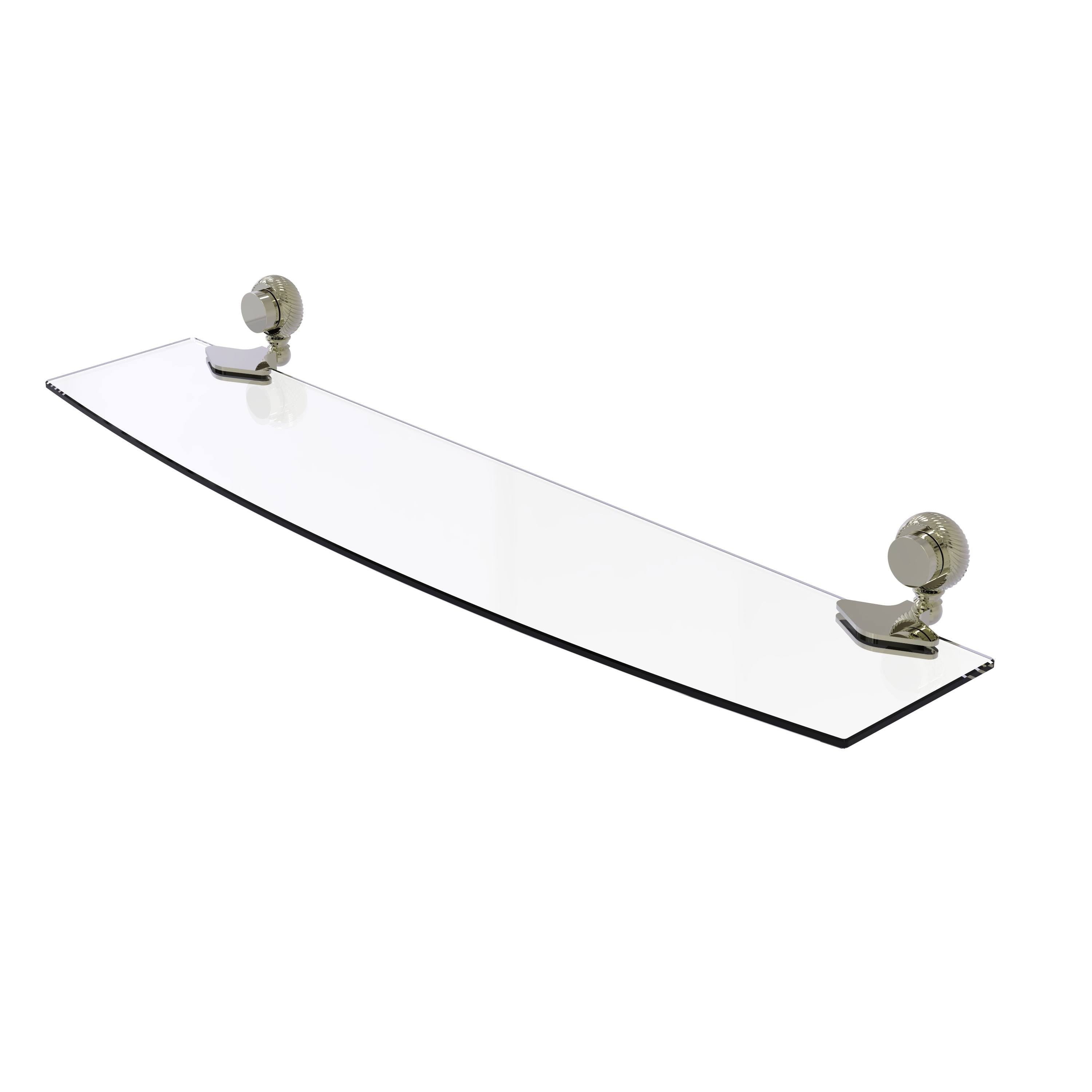 Antique Copper 18 in. Glass Shelf with Twist Accents I6010