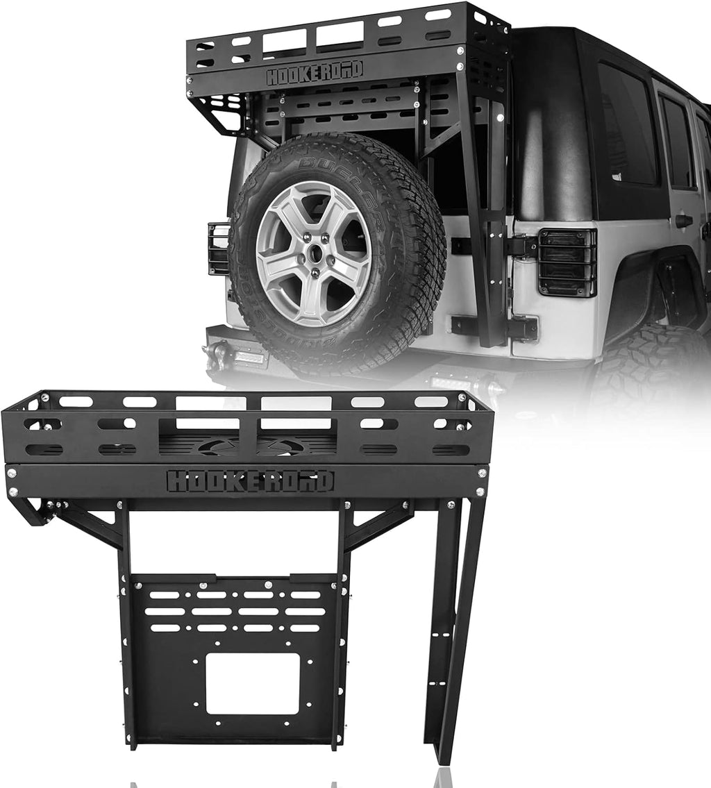 Tailgate Basket Rear Cargo Rack System with Reinforced Tailgate Hinge Kit R9929