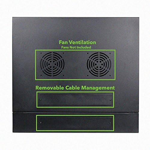 6U Wall-Mount Network Cabinet Enclosure, 450mm Depth, Hinged Back, Swing Gate Server Cabinet, Locks, Pre-Assembled, Perforated Front Door, Cable Management E91397