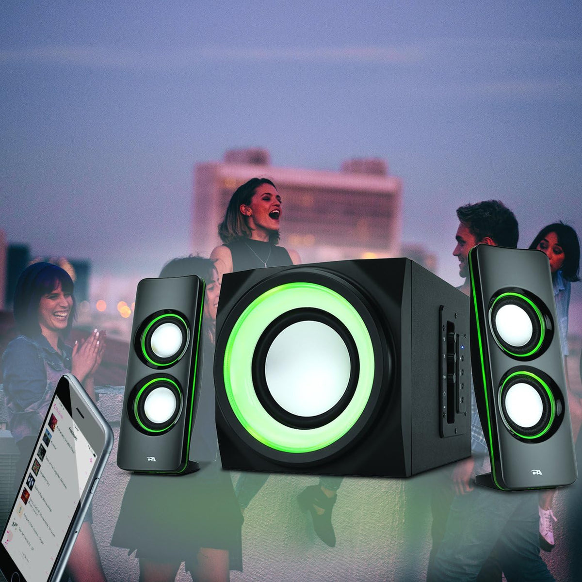 2.1 Bluetooth Subwoofer Speaker System, Pack of 2 G335377