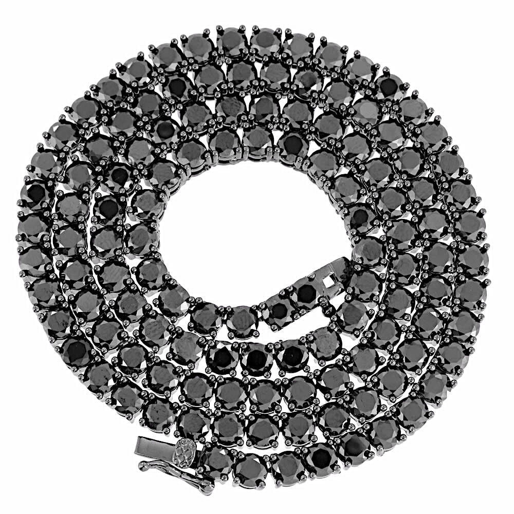 14K Black Gold Tennis Chain Necklace 24" N945477