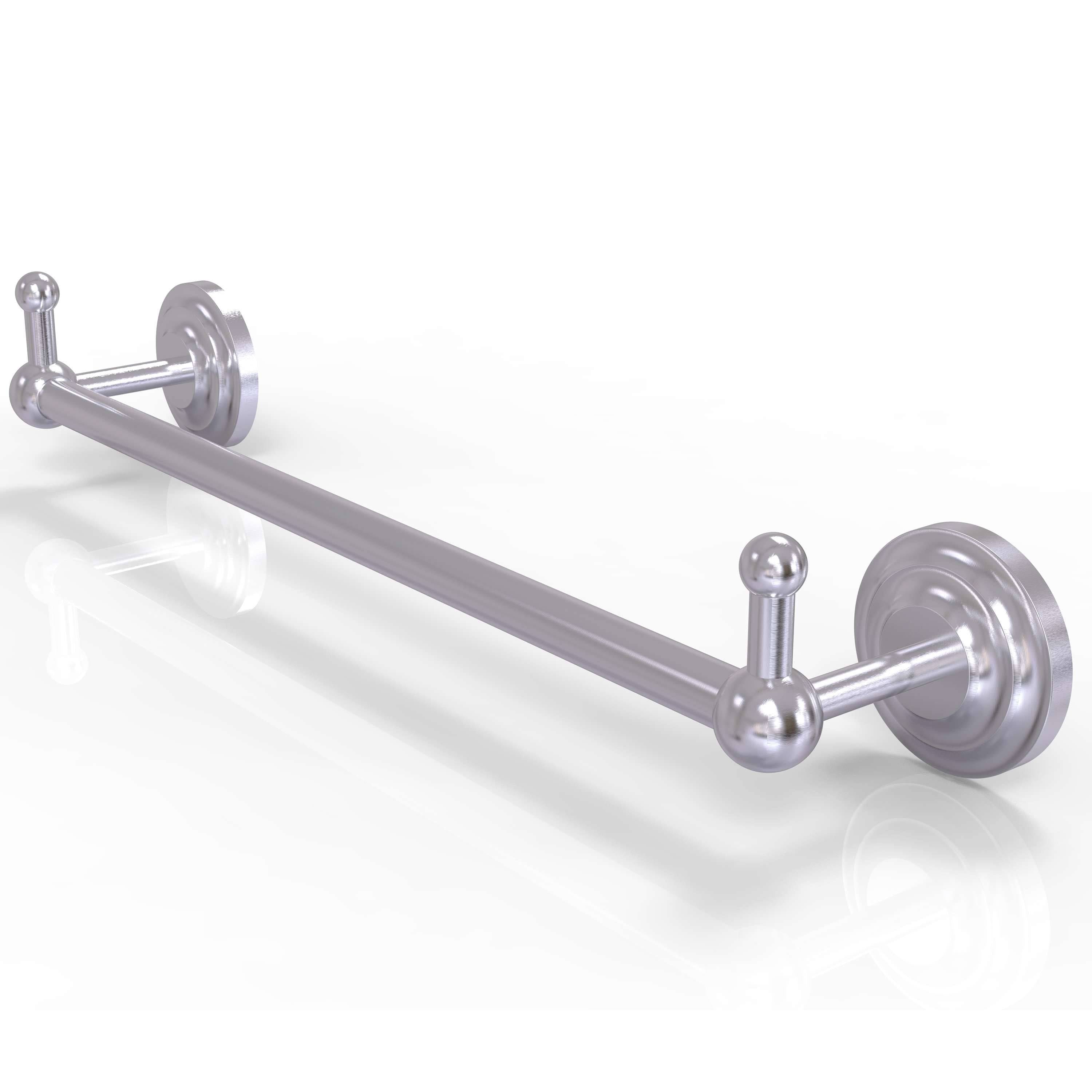 Satin Chrome 24 inch Towel Bar with Integrated Hooks Z450