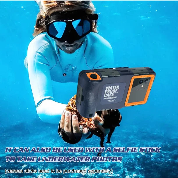 Waterproof Protective Case for Phones Up to 6.9 Inch with Lanyard O95391