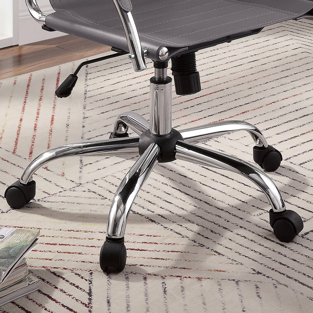 White Height Adjustable Office Chair S8018