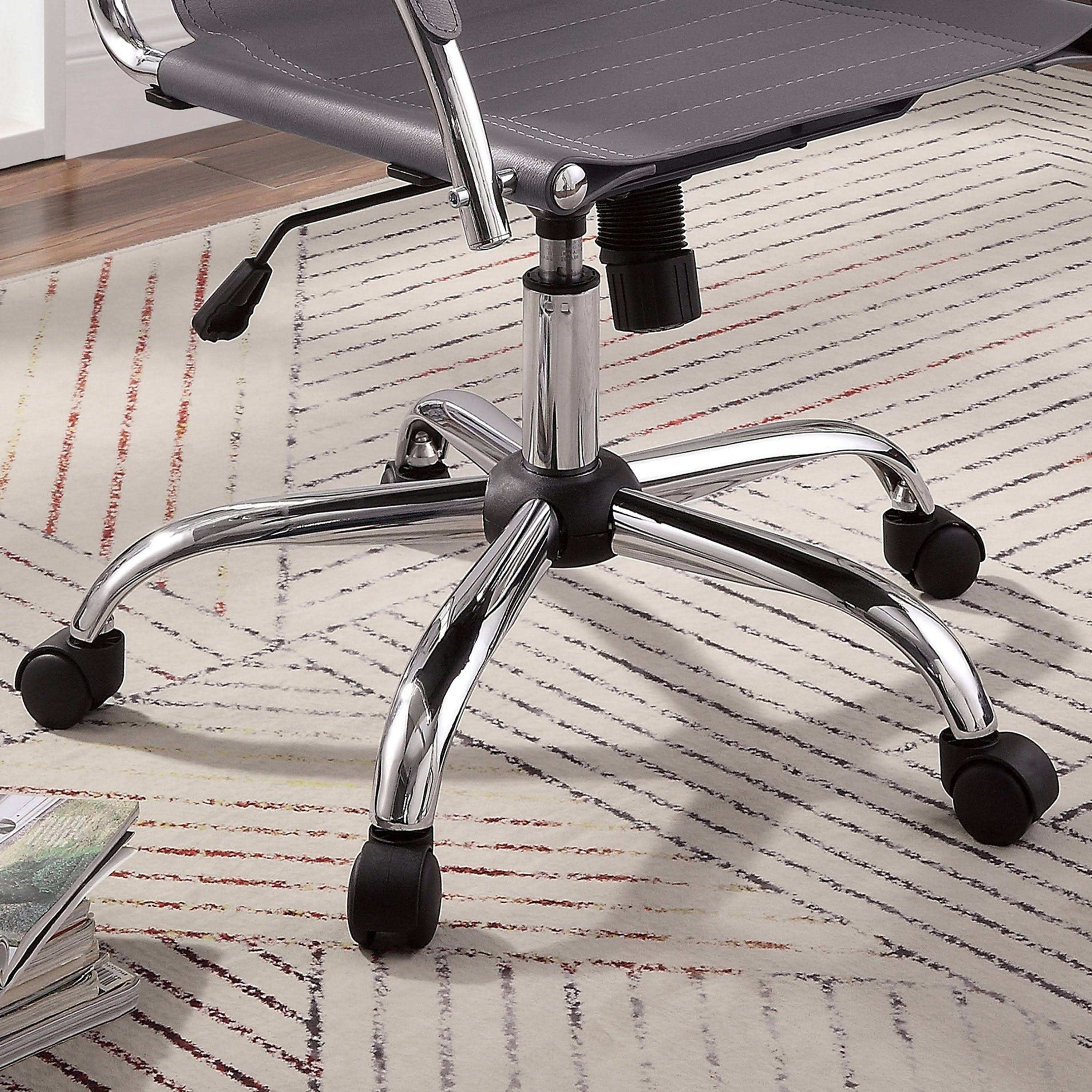 White Height Adjustable Office Chair S8018