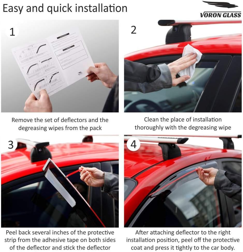 4 Pieces Rain Guards for Jeep Renegade K86370